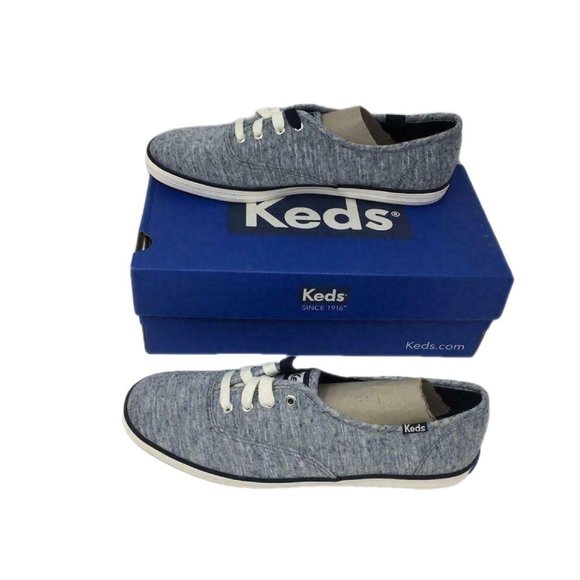 Keds Womens Jersey Sneakers Shoes Blue Size 8
